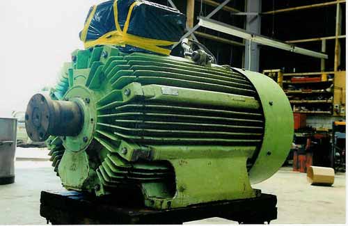 completed commercial marine electric motor rebuild